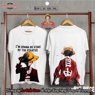(HOT) Áo Thun One Piece LUFFY MŨ RƠM Cực Đẹp Giá Rẻ - Áo LUFFY KING OF PIRATES Tshirt OP155