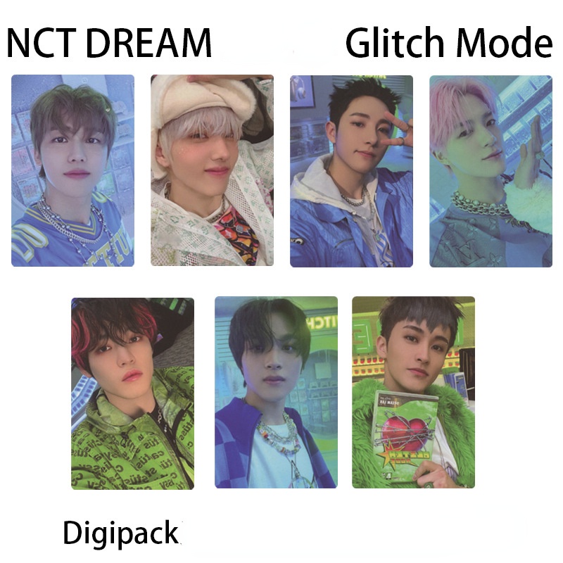 Bộ Thẻ Ảnh Kèm Chữ Kí Nhóm Nhạc Kpop NCT DREAM Glitch