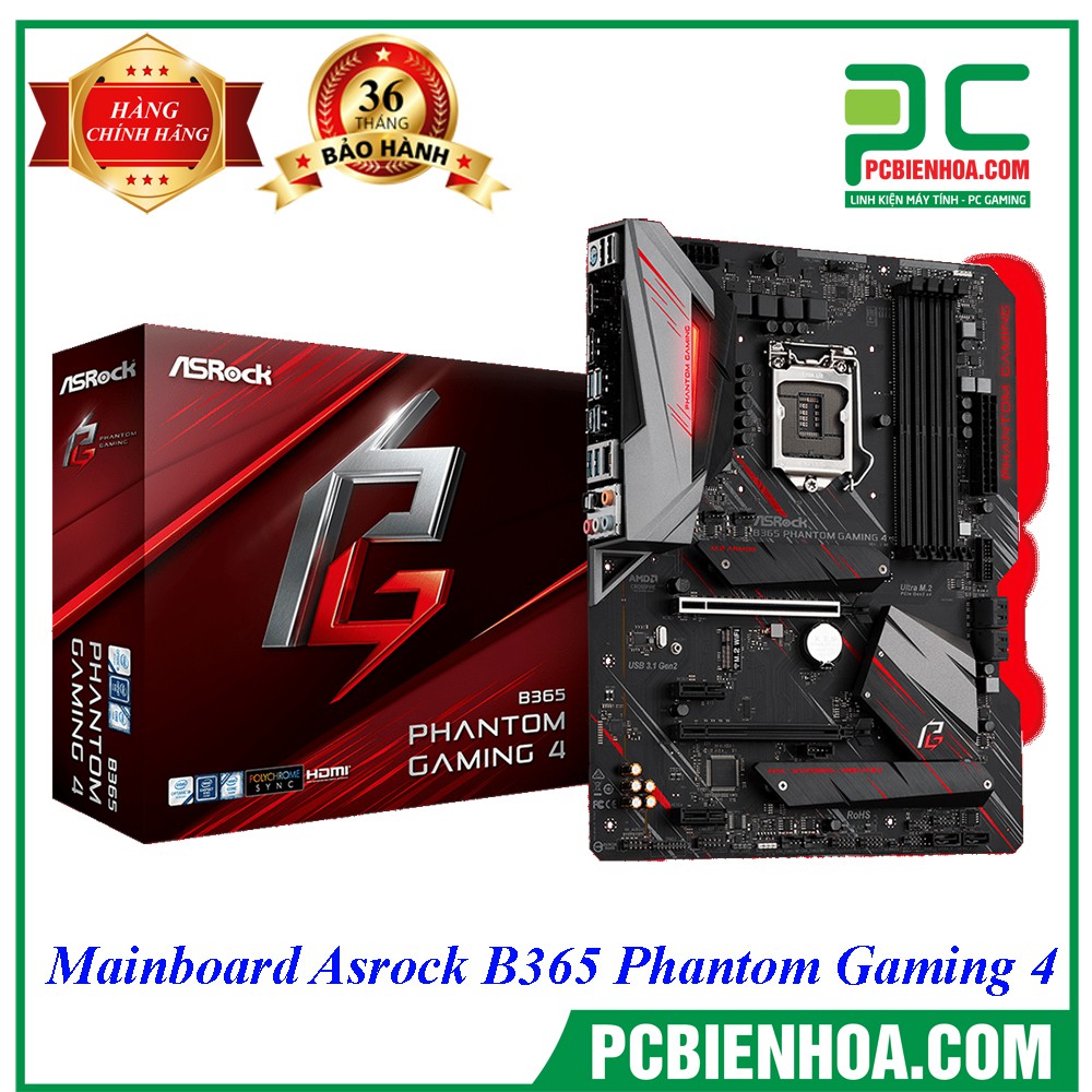 [Mã ELMS05 giảm 5% đơn 300k]Bo mạch chủ ASROCK B365 PHANTOM GAMING 4 chính hãng