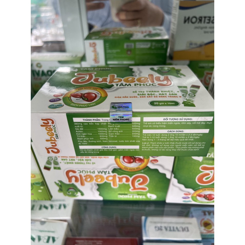 Thạch Jubeely Tâm Phúc - Hỗ Trợ Thanh Nhiệt, Giải Độc Mát Gan Giảm Mẩn Ngứa Do Nóng Trong Người