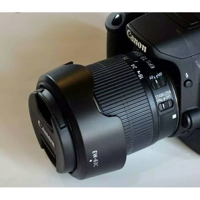 Loa Che Nắng Ew-63c Ew63c Canon Eos Slr 18-55mm Is Stm 55-250 Is Stm Lenshood