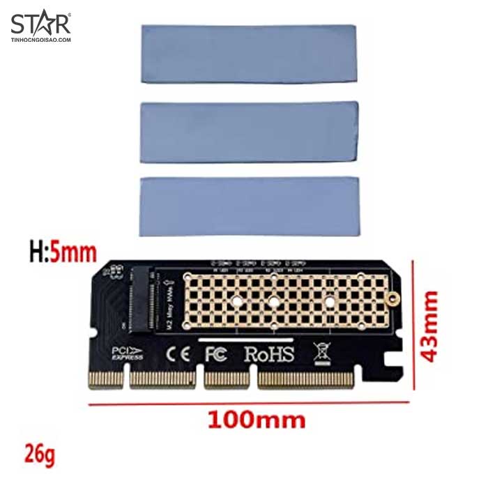 Card PCIe M2 M-Key NVMe