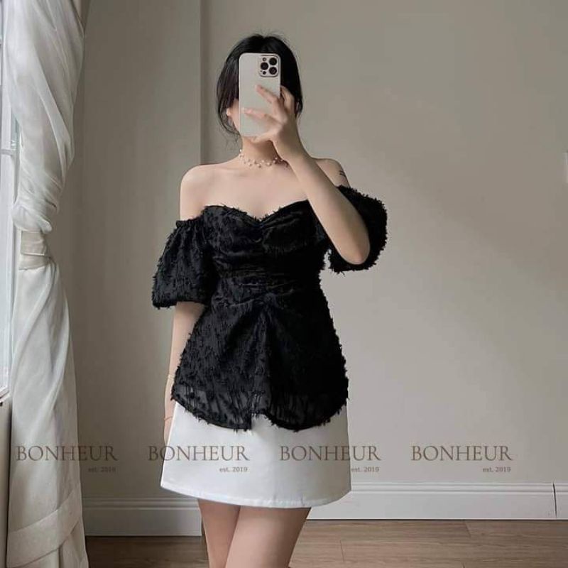 💯💯Áo trễ vai zúm ngực bánh bèo❤❤