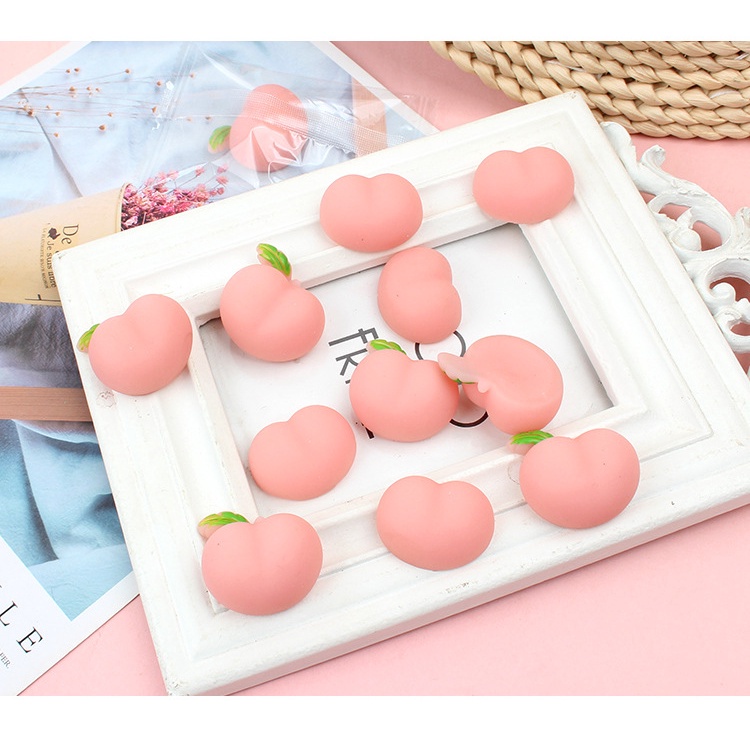 Quả đào 3D silicon dán điện thoại siêu cute,dễ thương , trang trí ốp lưng iphone