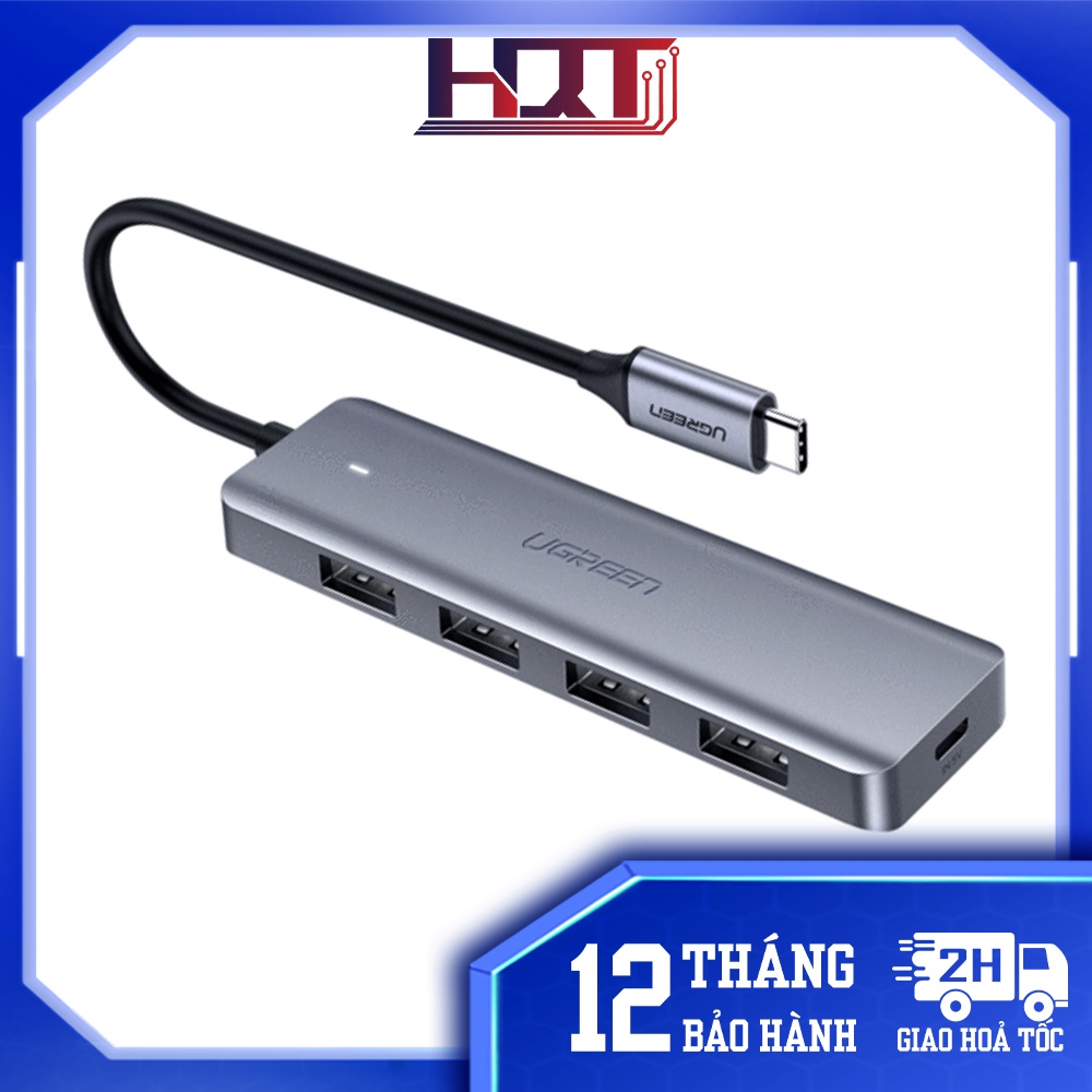 Hub USB type C, USB 3.0 sang 4 cổng USB 3.0 hỗ trợ cổng nguồn Micro USB 5V UGREEN CM219 CM136