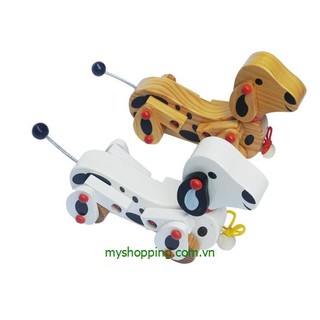 Đồ chơi gỗ Chó gỗ kéo dây