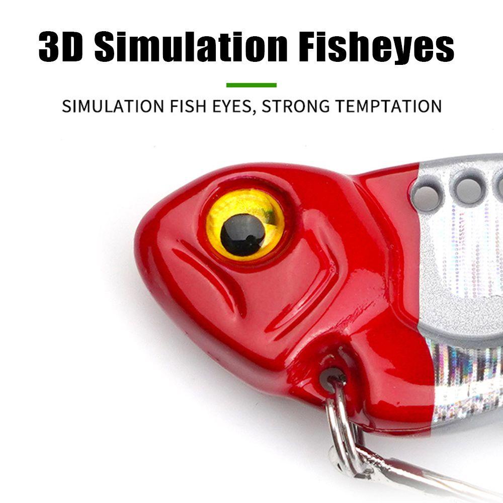 Mồi Câu Cá Giả Bằng Kim Loại Cứng Kèm Móc Mắt 3D