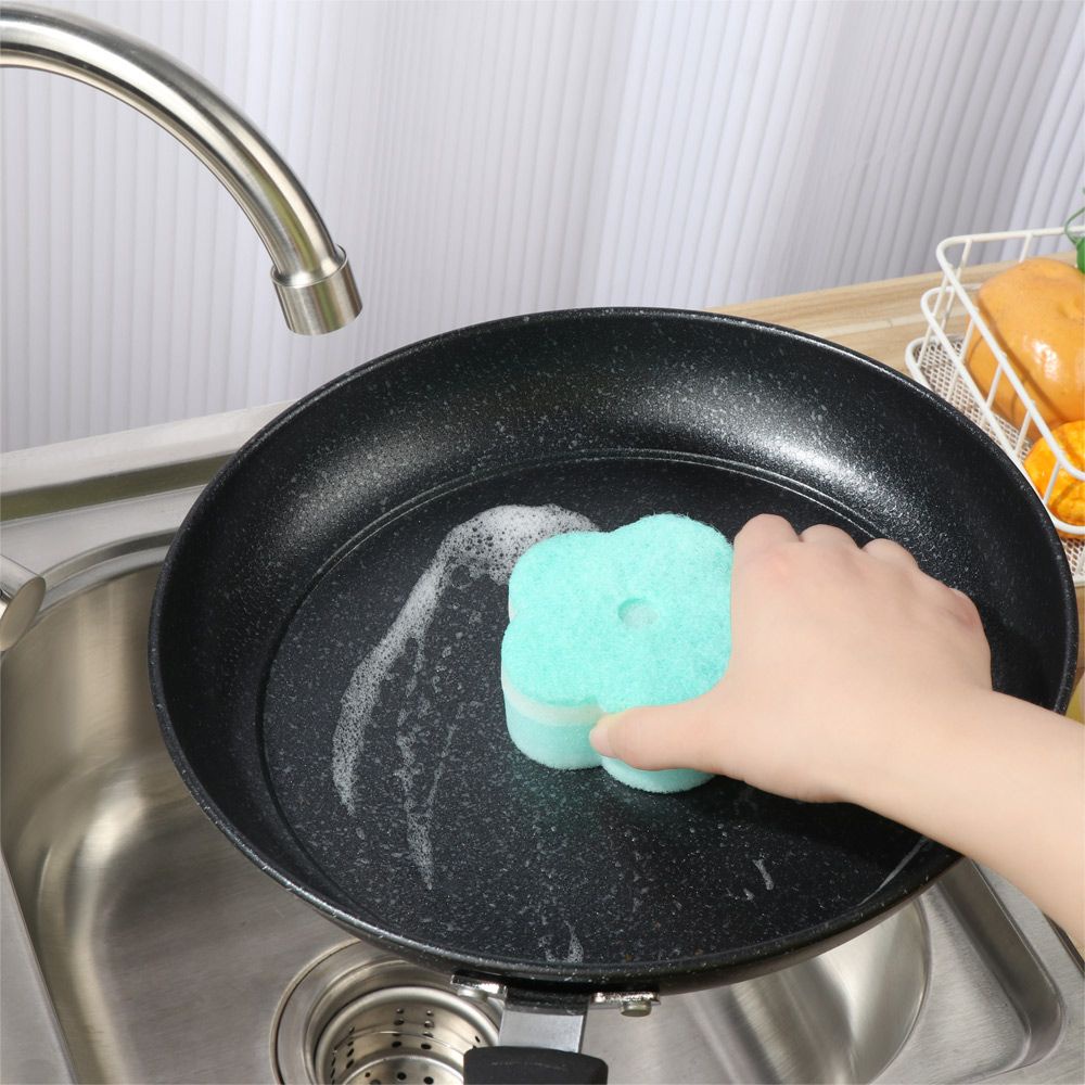 Mút Rửa Chén Hình Tròn Màu Sắc Ngẫu Nhiên