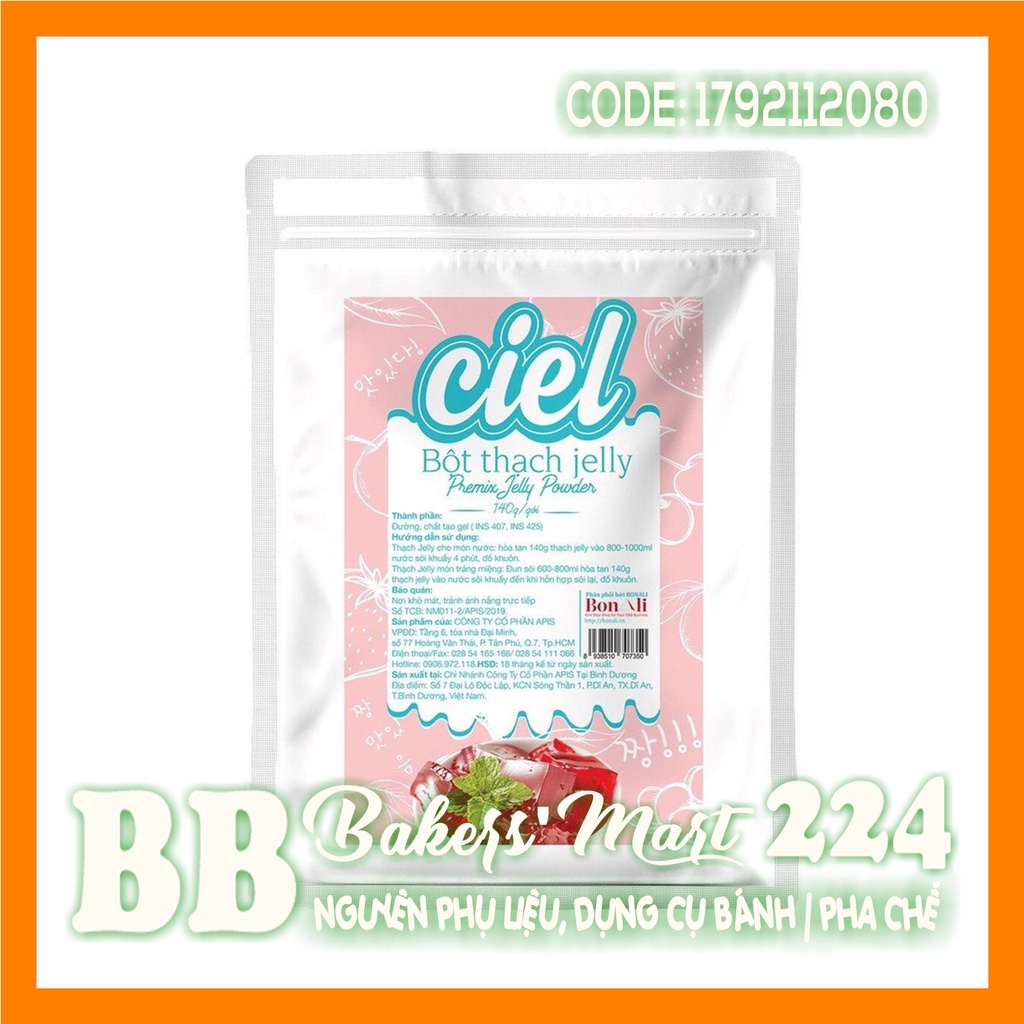 Bột Thạch JELLY dẻo hiệu CIEL - Gói 140gr