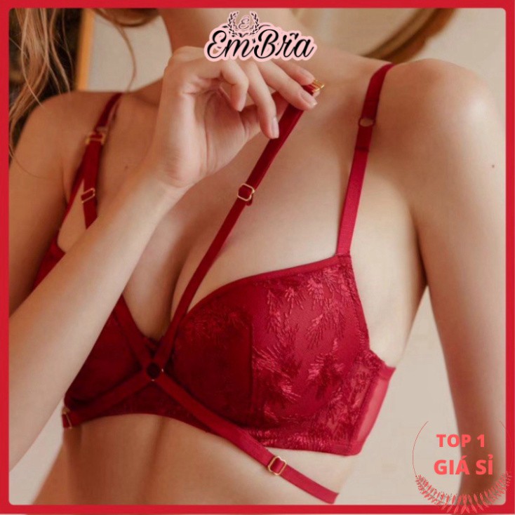 Set Đồ Lót Nữ Nhập Khẩu Cao Cấp Có Dây Rời Đan Ngực, Có Gọng Và Đệm Nâng Ngực Quyến Rũ Mã EBB08