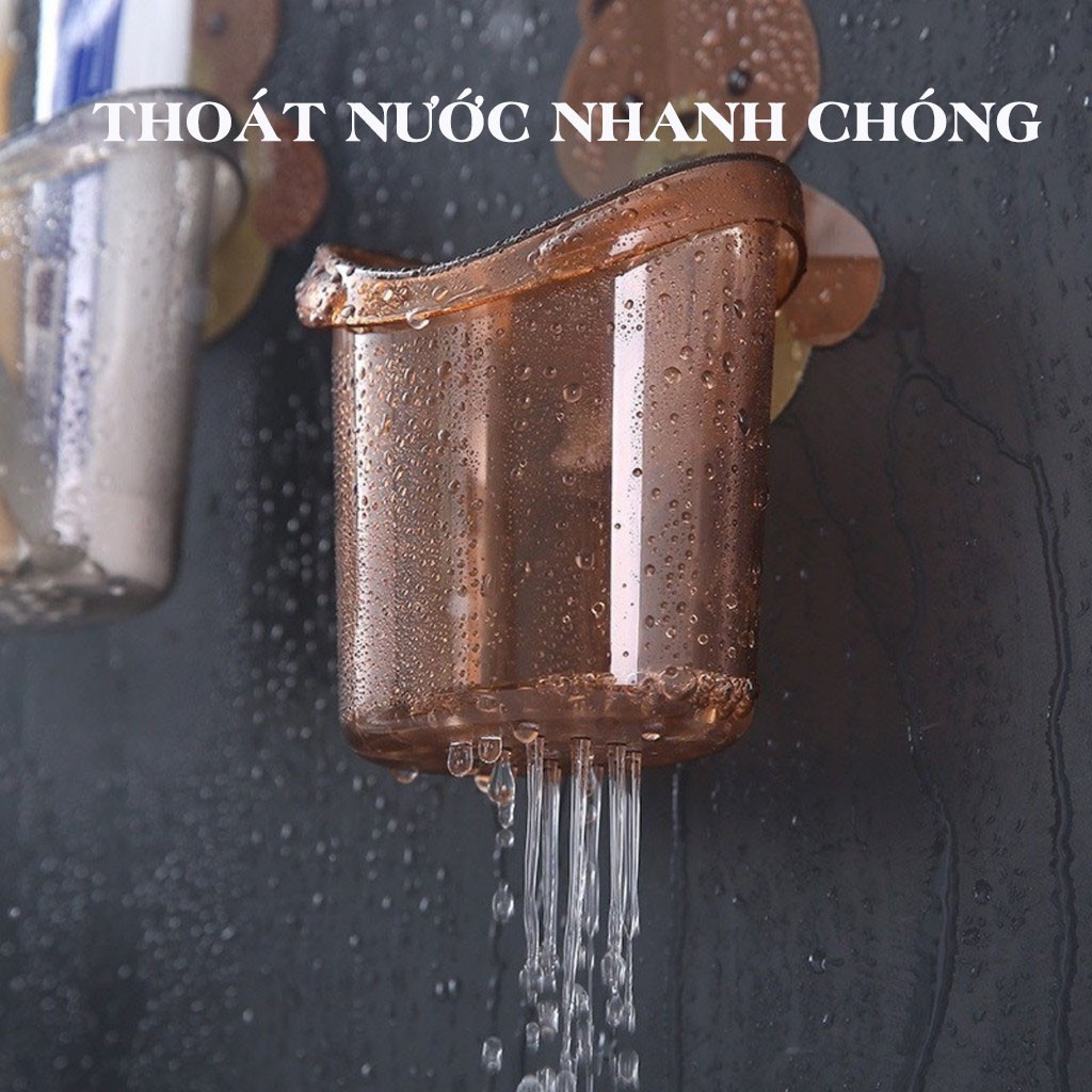 Cốc đựng bàn chải kem đánh răng dán tường hình gấu - Cốc Gấu Dán Tường Đựng đồ cá nhân