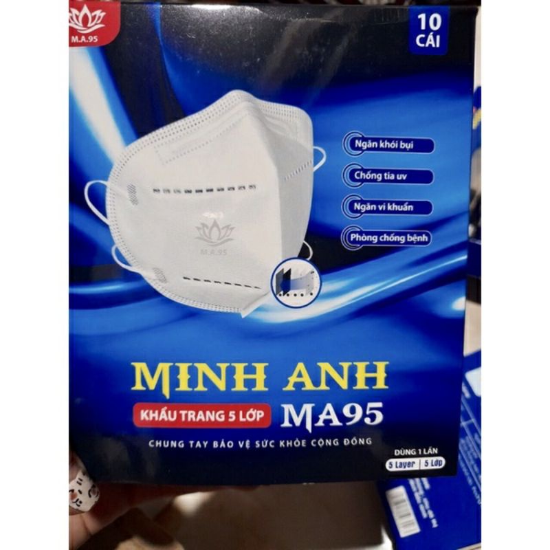 KHẨU TRANG 95 MA95 BÔNG SEN 5 LỚP FOM RỘNG DÁNG ĐẸP QUAI NẸP MỀM, CHẮC CHẮN THUẬN TIỆN, THOẢI MÁI DỄ CHỊU KHI SỬ DỤNG