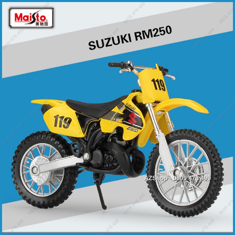 Xe Mô Hình Moto Địa Hình Suzuki RM 250 - Tỉ Lệ 1:18 - Maisto - 8868