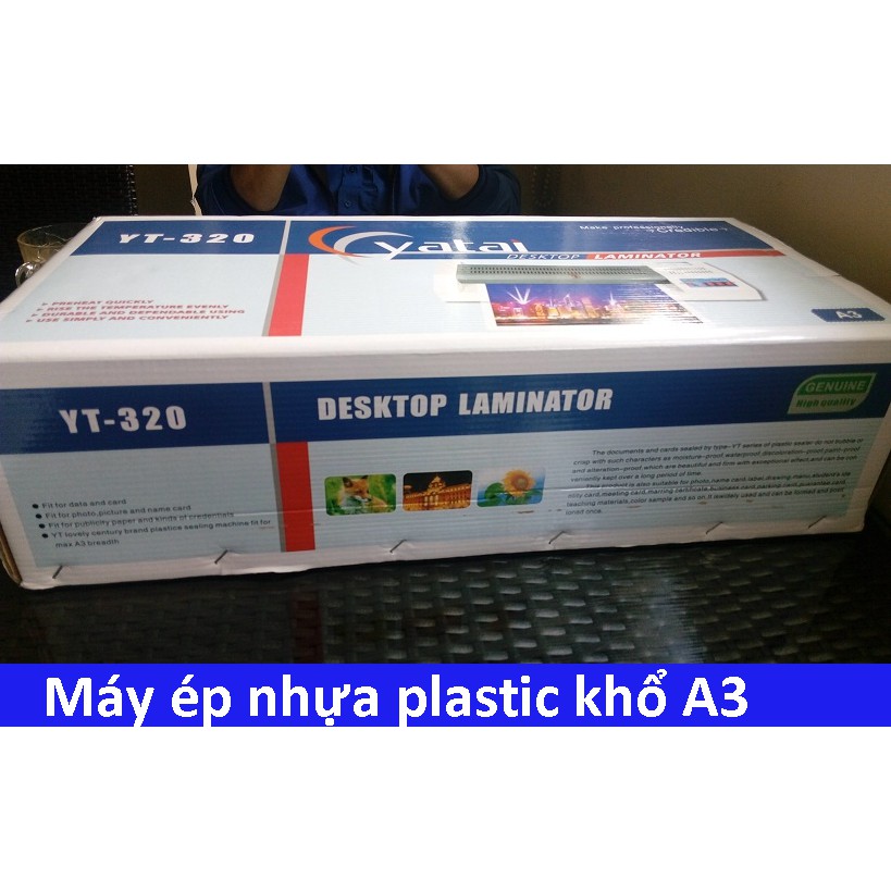 [Mã 159ELSALE hoàn 7% đơn 300K] Máy ép nhựa Plastic YT 320 ép bằng lái, CMND, thẻ xe và giấy tờ các loại