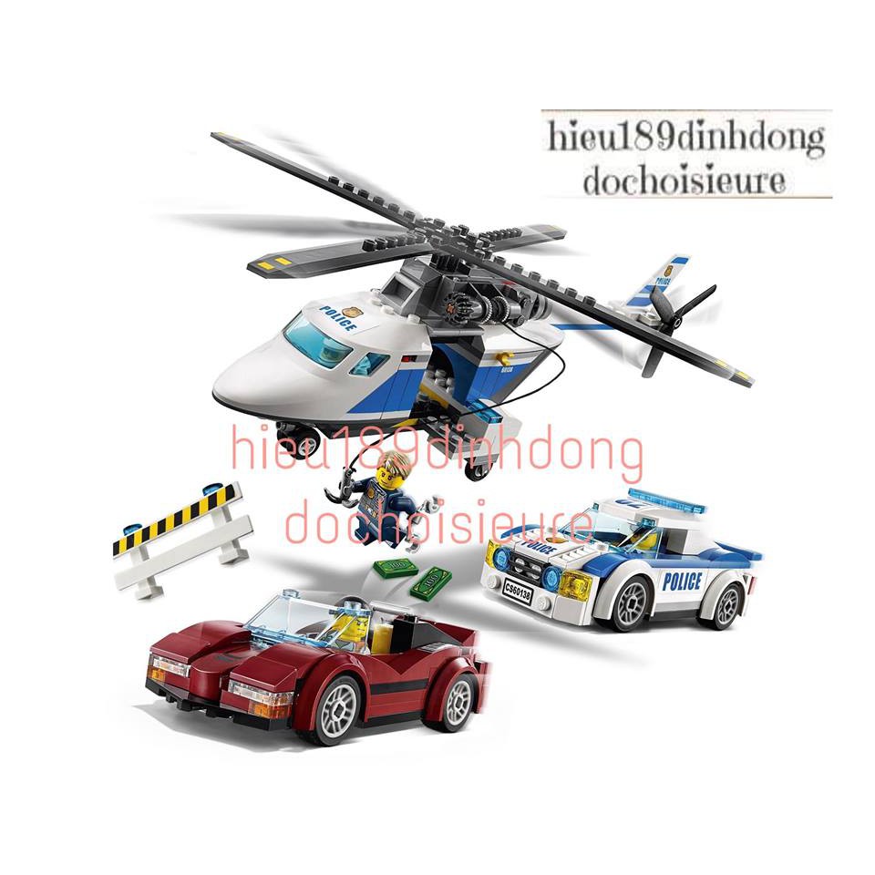 Lắp Ráp Xếp Hình not Lego City 60138, Lepin 02018 , bela 10656 : Cuộc truy đuổi tốc độ cao.