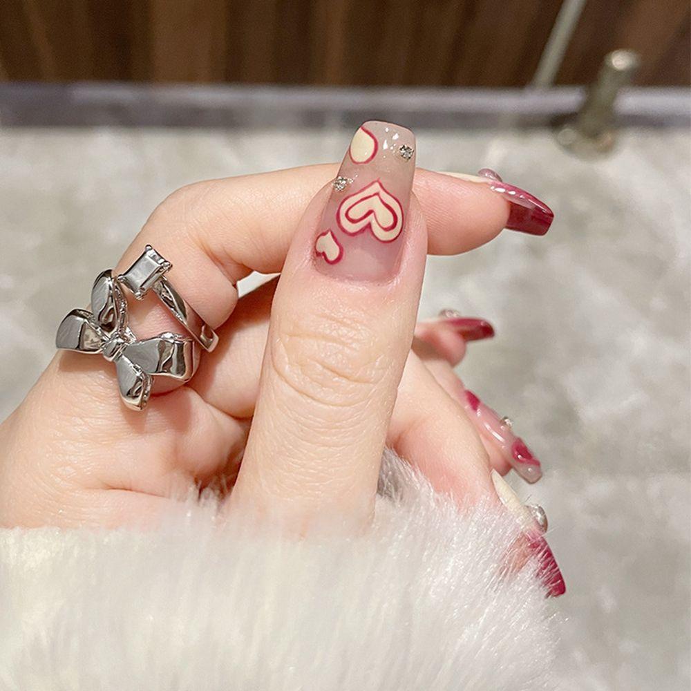 Bộ 1 24 Móng Tay Giả Che Phủ Toàn Diện Dùng Múa Ba Lê