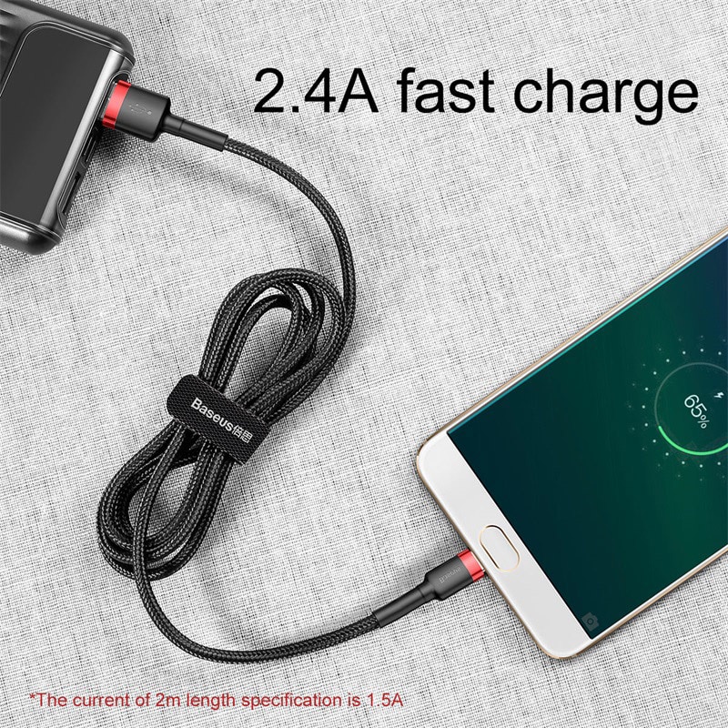 Cáp Sạc Nhanh Baseus Micro USB 0.5M 1M 2M 3M Chuyên Dụng Cho Điện Thoại Samsung