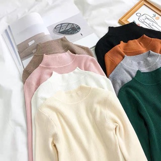 Áo len thấp cổ nhiều màu