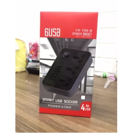 ⚡MIỄN SHIP⚡ Ổ cắm điện đa năng thông minh 6 USB sạc nhanh dây dài 2m chịu nhiệt tốt (T05)