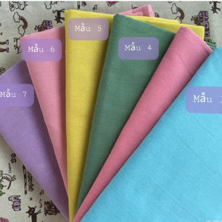 Vải bố sọc, vải 1 màu dùng làm đồ handmade