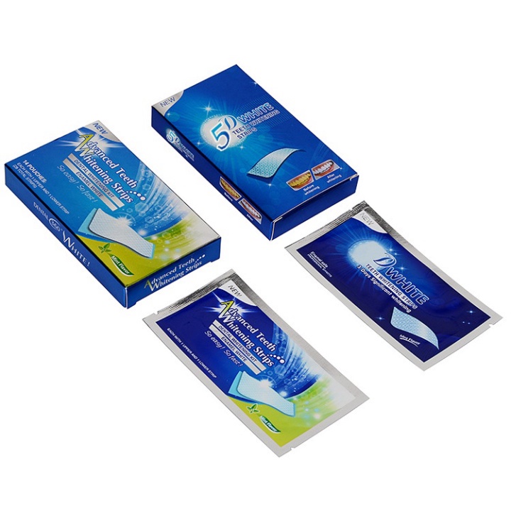 Full hộp 7 tờ dán trắng răng 5d white teeth whitening strips dana - ảnh sản phẩm 4