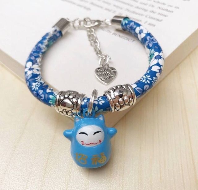 Vòng cổ mèo thần tài kèm chuông