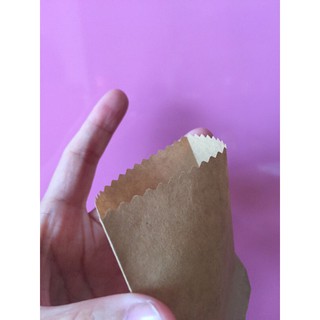 100 túi kraft răng cưa kt:8x8cm