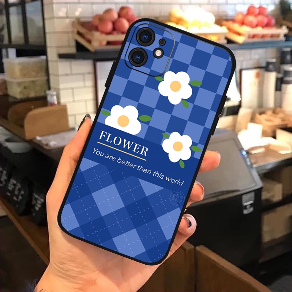 Vỏ ốp iPhone Silicon viền vuông Klein Flower cho iPhone 6/6pl/6s/6spl/7/7pl/8/8pl/x/xs/11/12/13/pro/max - Chinchincase