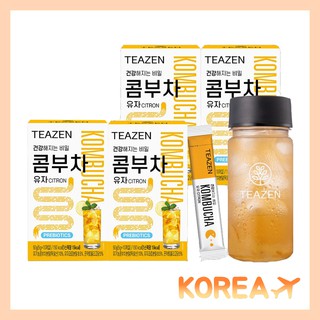 [hàng Mới về] bộ 40 gói trà citron teazen kombucha kèm chai nước