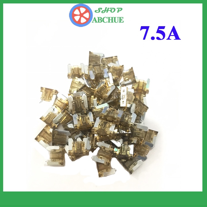 Gói 10 cầu chì chân cụt dành cho ô tô 7.5A,10A, 15A, 20A, 25A, 30A