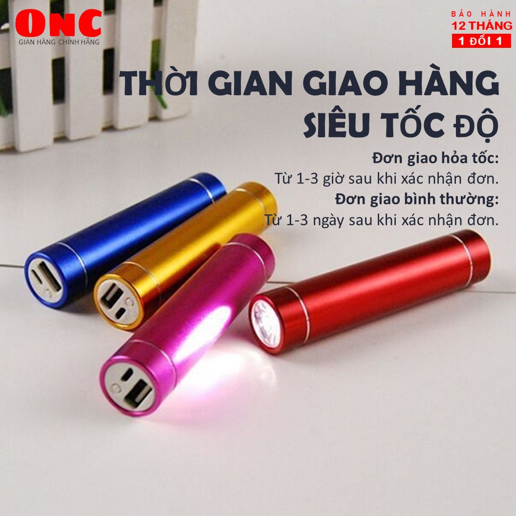 Đèn pin siêu sáng 3000mAh - BẢO HÀNH 12 THÁNG, OnC Flash Light nhỏ gọn