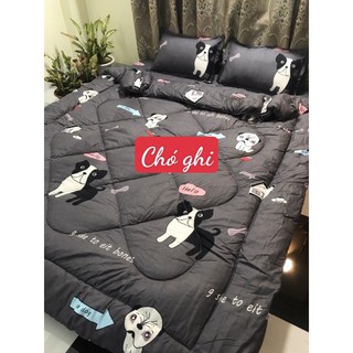 Chăn Phao Trần Bông Dày 1m8x2m,Chăn Đắp Mùa Đông,Có Chọn Mẫu,MẪU CHÓ GHI