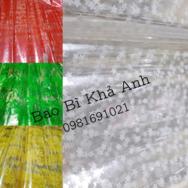 TÚI GIẤY KIẾNG GÓI QUÀ TẾT, IN HOA VĂN,TRONG SUỐT,ĐỦ MÀU
