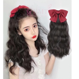 [FREESHIP] TÓC GIẢ KÈM NƠ (TÓC THẲNG, TÓC UỐN)