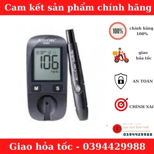 [CHÍNH HÃNG 100%]Máy đo đường huyết Acu Chek Active - thử tiểu đường tại nhà - que test tiểu đường