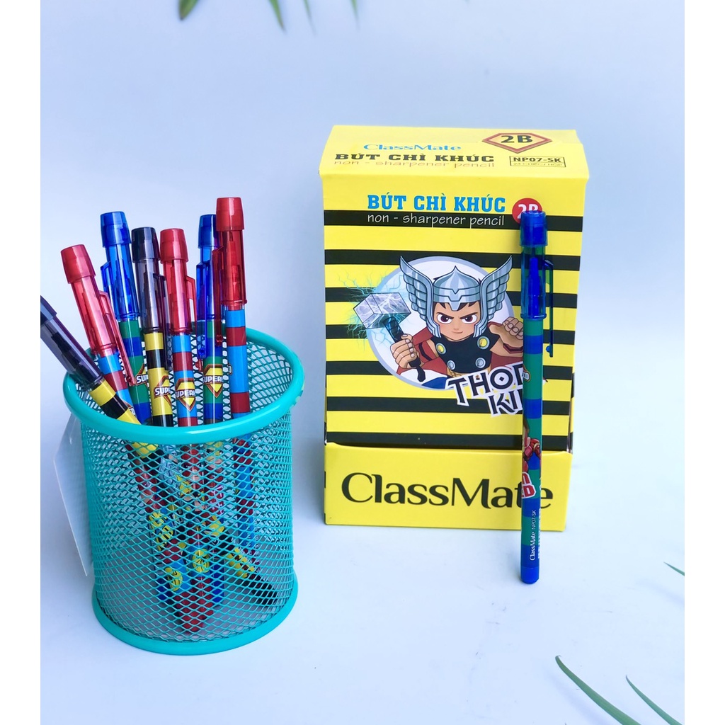 Chì khúc siêu nhân 2B Classmate NP07PR - nhựa nguyên sinh,nét viết mềm mịn - vpp Diệp Lạc