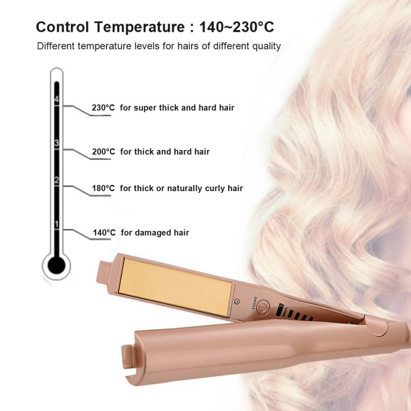 Kẹp uốn duỗi tóc bằng nhiệt chuyên dụng có thể điều chỉnh xoay 360 độ