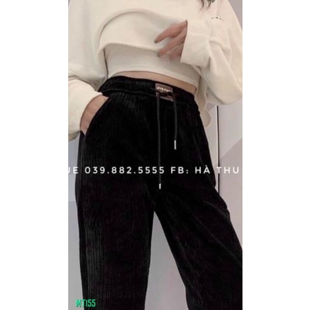❤️FREESHIP❤️Quần nhung tăm sẵn hai màu nâu và đen đẹp Uy Tín *video +ảnh thật