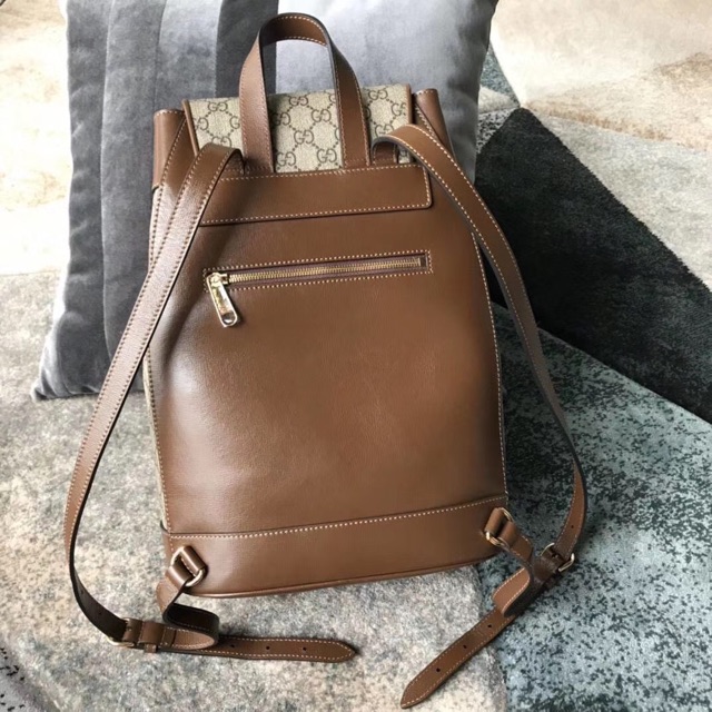 Balo khoác vai horsebit 1955 hoạ tiết logo viền nâu hàng cao cấp big size to