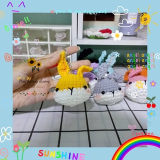 Móc khóa thỏ từ len handmade