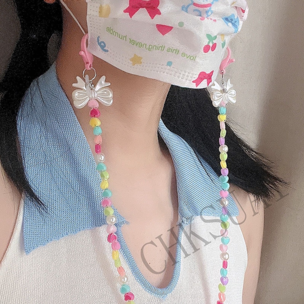 Dây Đeo Khẩu Trang Thắt Nơ Điều Chỉnh Được Phong Cách Hàn Quốc