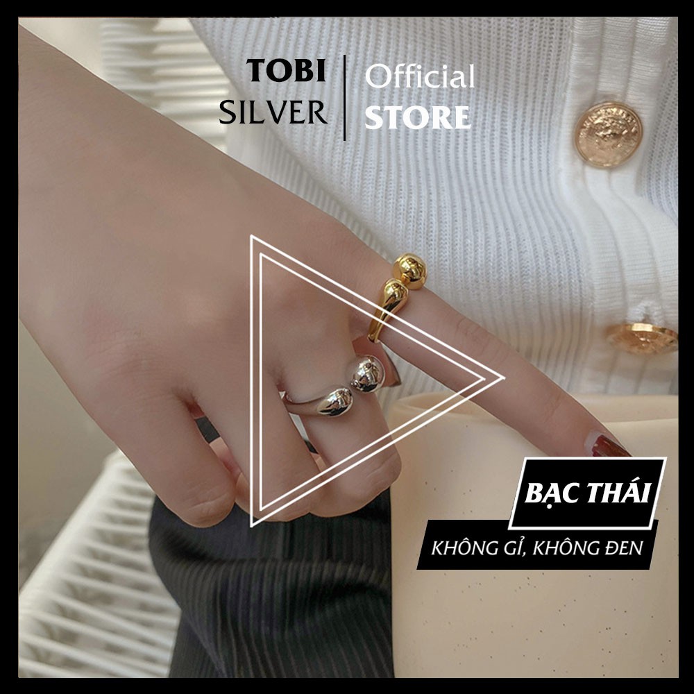 Nhẫn bạc nữ TOBI SILVER phong cách cổ điển đơn giản sang trọng N51