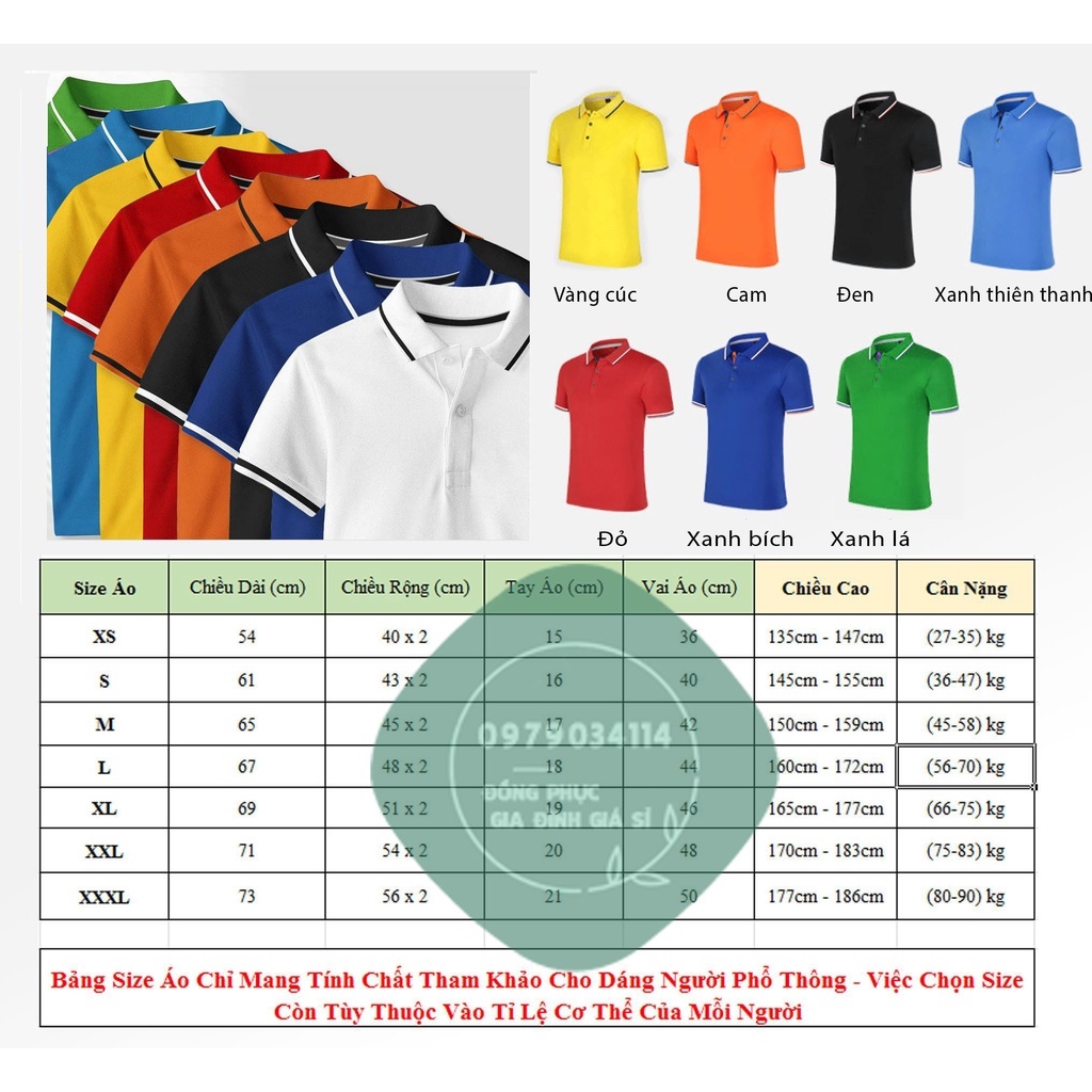 Áo thun có cổ tay ngắn nam nữ cổ bẻ polo trơn vải cá sấu mè mát mẻ chuẩn form nhiều màu ACB1 Bin Action