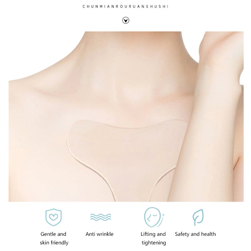 Set 5 Miếng Dán Silicone Giúp Làm Mờ Nếp Nhăn Ở Trán Và Cằm Có Thể Tái Sử Dụng