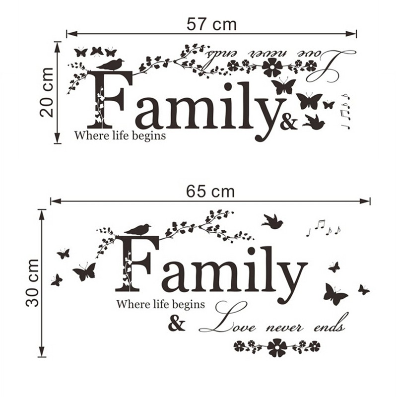 Hl Sticker Dán Tường Với Họa Tiết In Chữ Ý
