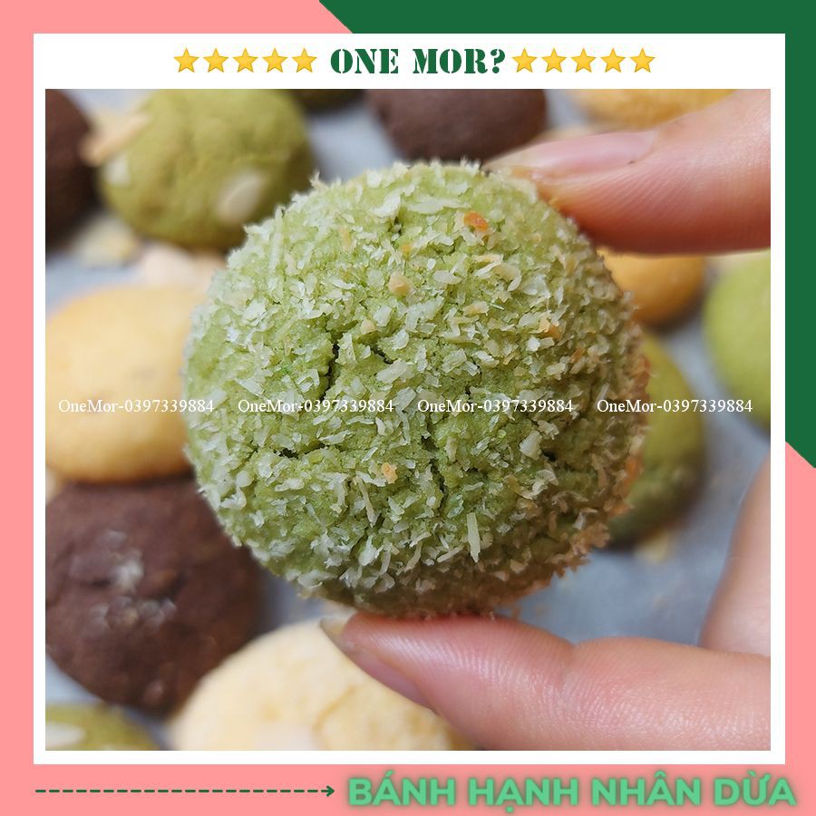 Bánh ăn kiêng giảm cân, Bánh Cookies Hạnh Nhân Dừa nguyên cám 100% thơm ngon | OneMor