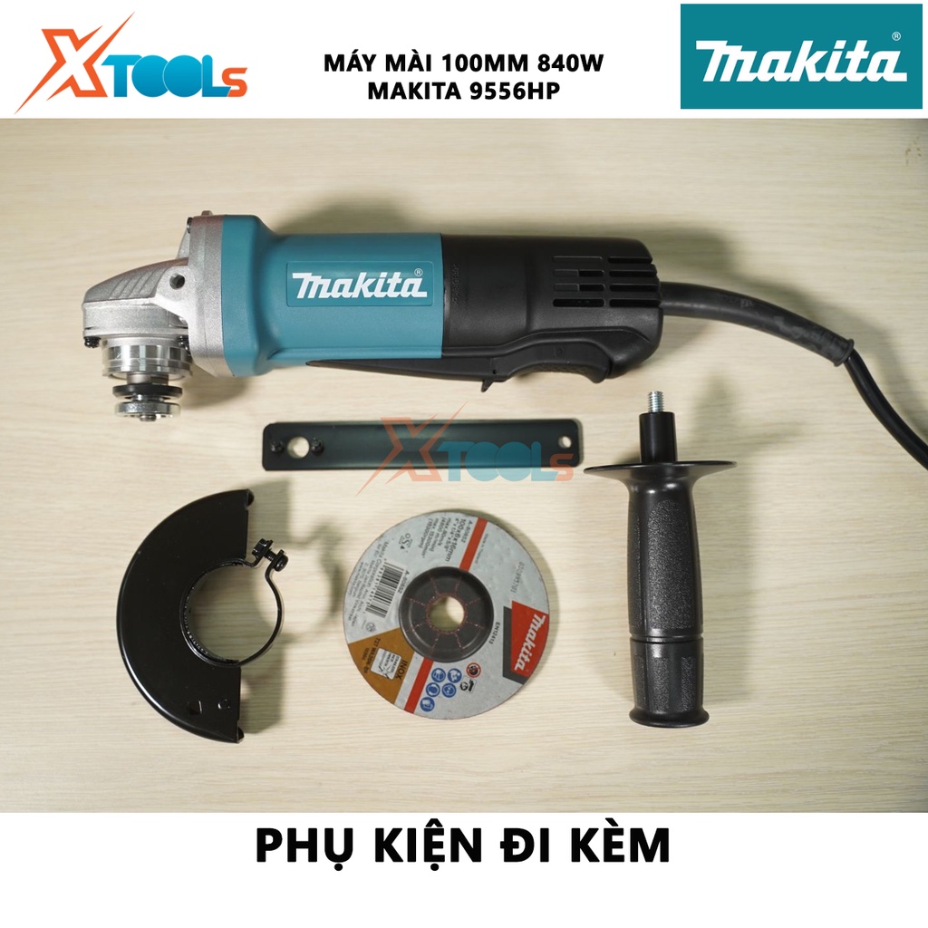 Máy mài góc Makita 9556HP | máy mài cầm tay công tắc bóp công suất 840W tốc độ không tải 11000 rpm [CHÍNH HÃNG]