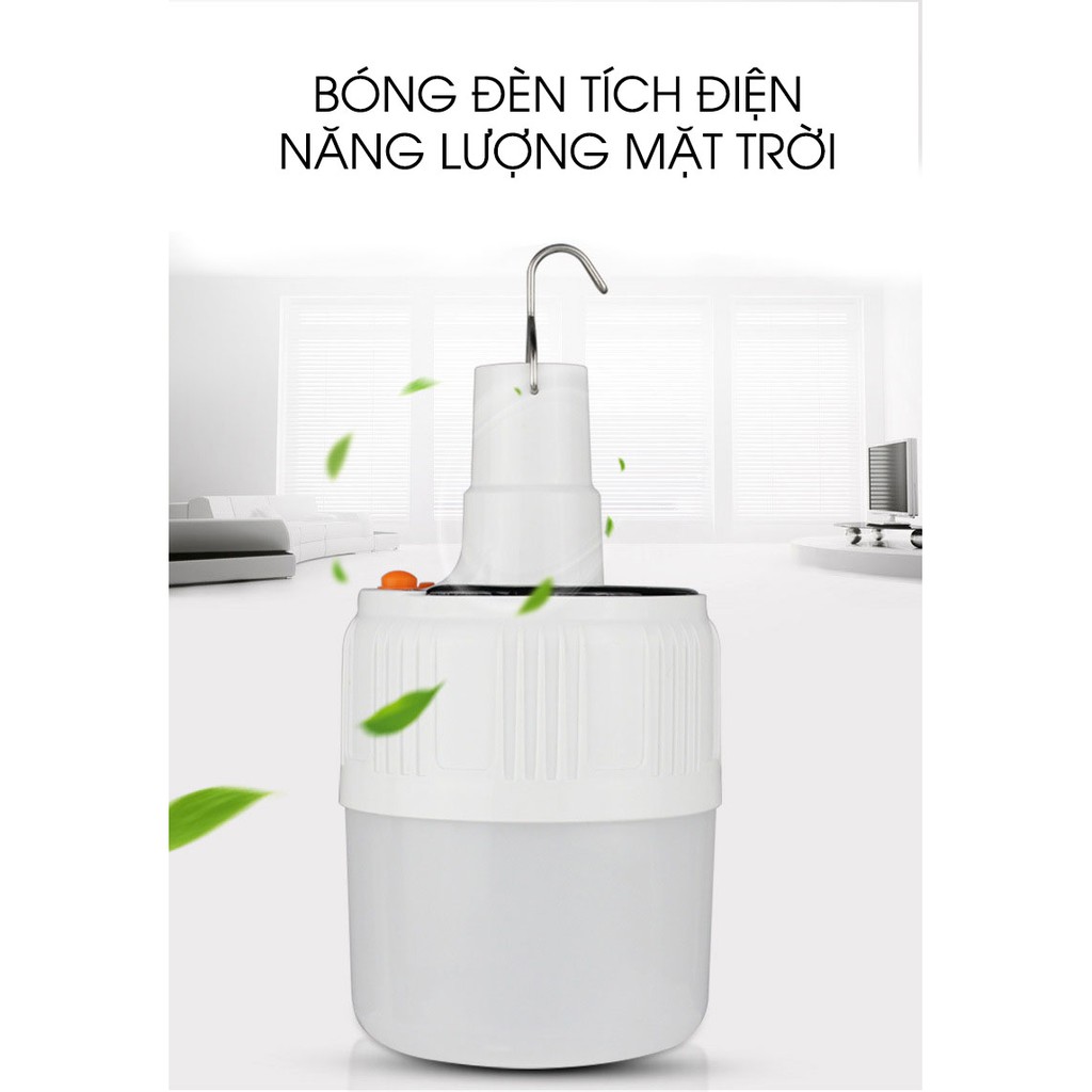 Đèn LED tích điện-Đèn năng lượng mặt trời công suất 100W - 42 bóng LED siêu sáng-5 chế độ sáng-có điều khiển từ xa