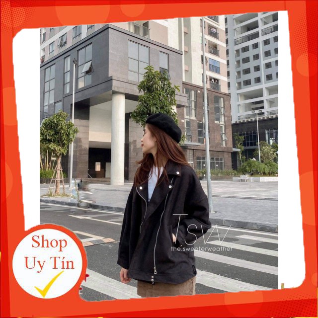 Áo khoác Biker Jacket da lộn TSW -Hàng nhập khẩu