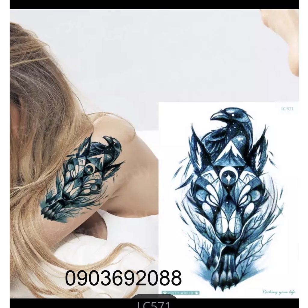 [HCM] Hình xăm dán - tattoo sticker lớn cá tính 15 x 21cm